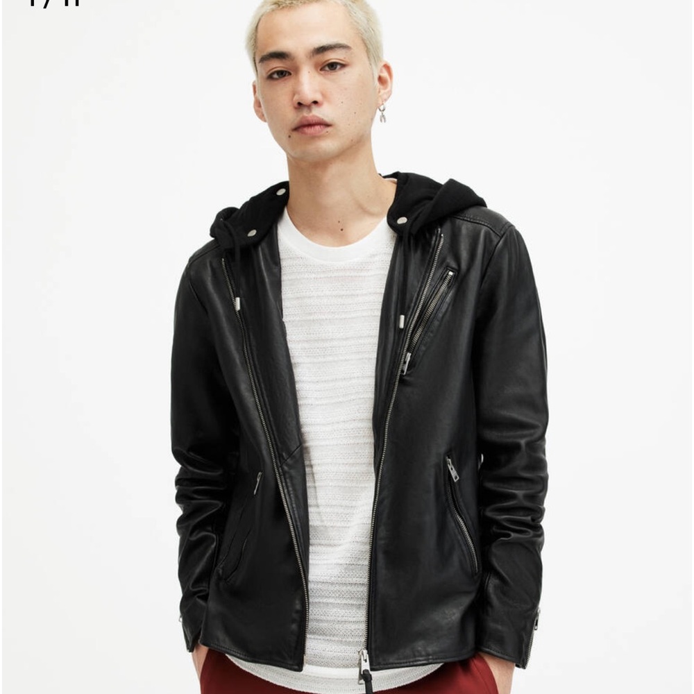 Genuine Black Leather Jacket ALL SAINTS